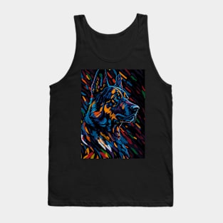 Abstract German Shepherd Tank Top